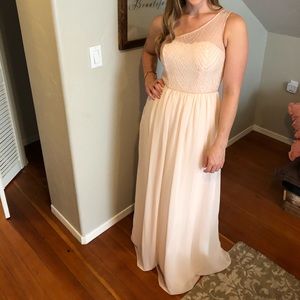 David Bridal one shoulder dress